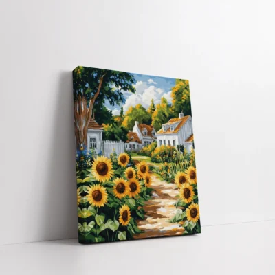 Sunflower Lane Cottage Paint By Numbers For Adults