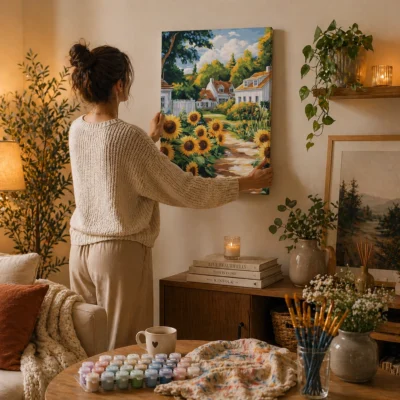 Sunflower Lane Cottage Paint By Numbers For Adults