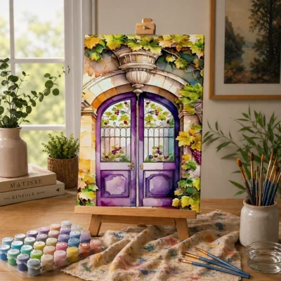 The Enchanted Violet Door Paint By Numbers For Adults