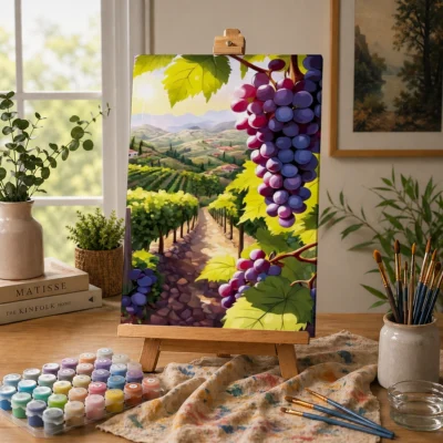Tuscan Vineyard Morning Paint By Numbers For Adults