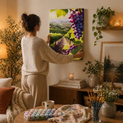 Tuscan Vineyard Morning Paint By Numbers For Adults