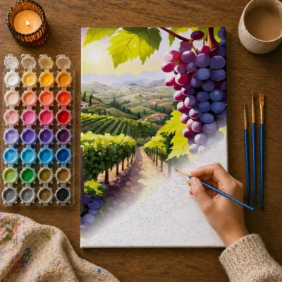 Tuscan Vineyard Morning Paint By Numbers For Adults