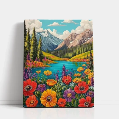 Wildflower Symphony Lake Paint By Numbers For Adults