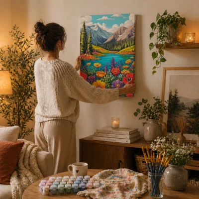 Wildflower Symphony Lake Paint By Numbers For Adults