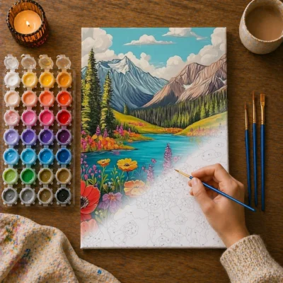 Wildflower Symphony Lake Paint By Numbers For Adults